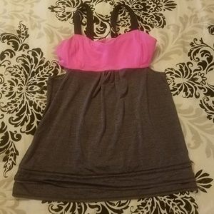 Lululemon Pink Gray Tank Size 6